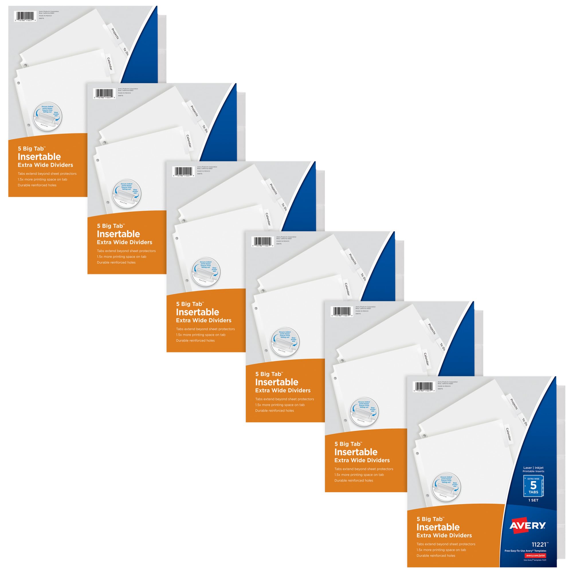 Amazon.com: Avery Extra-Wide Big Tab Insertable Dividers for 3
